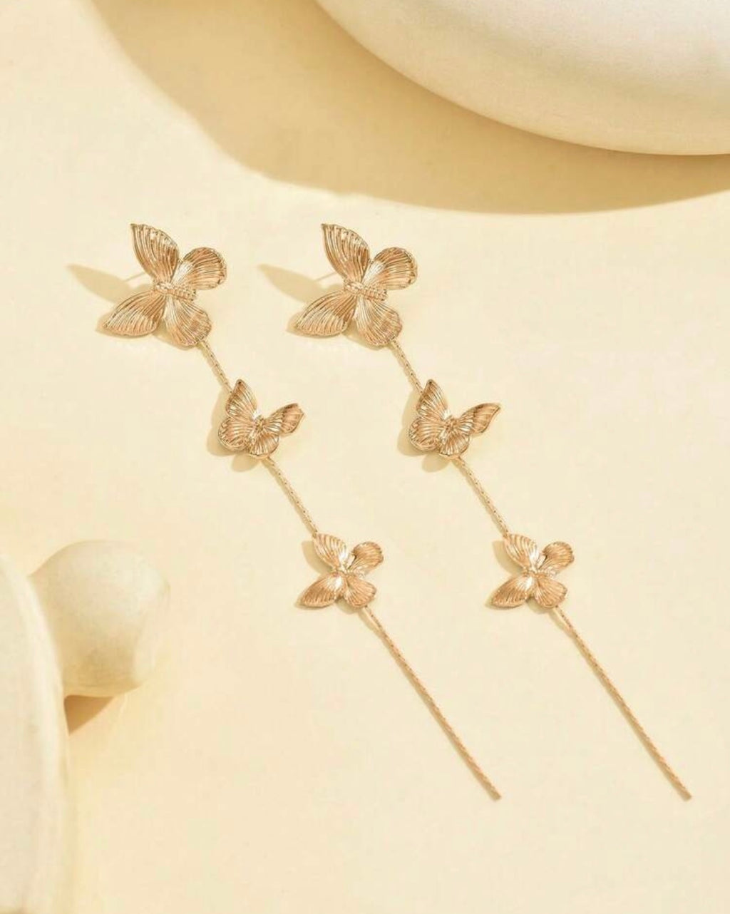 Boucles d'oreilles vintages papillon