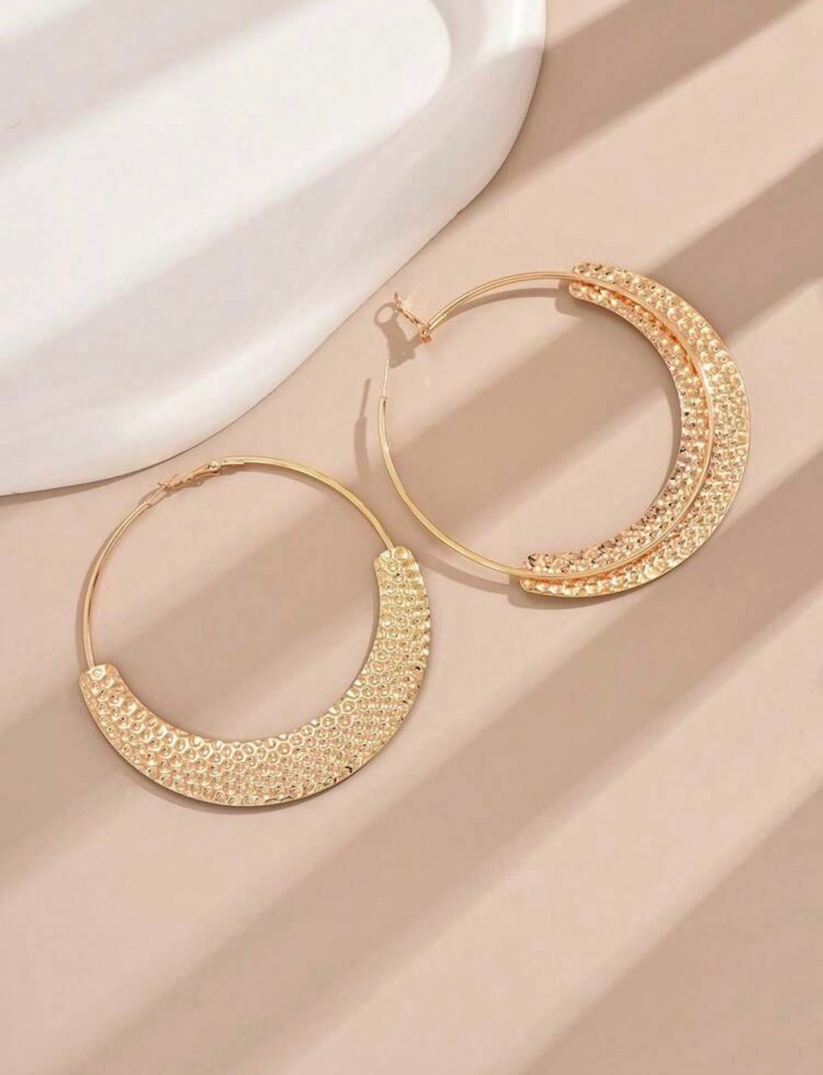 Boucles d'oreilles créoles dorées