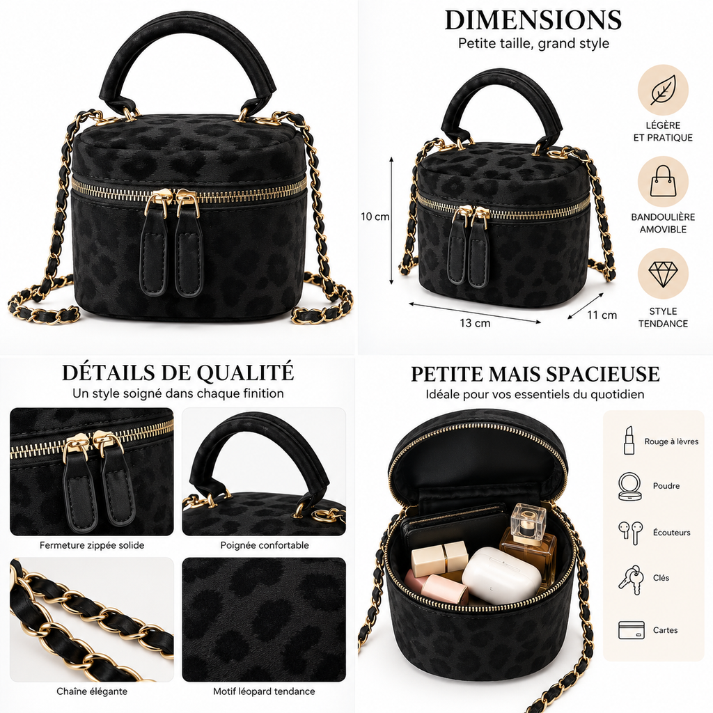 Sac femme bandoulière - noir