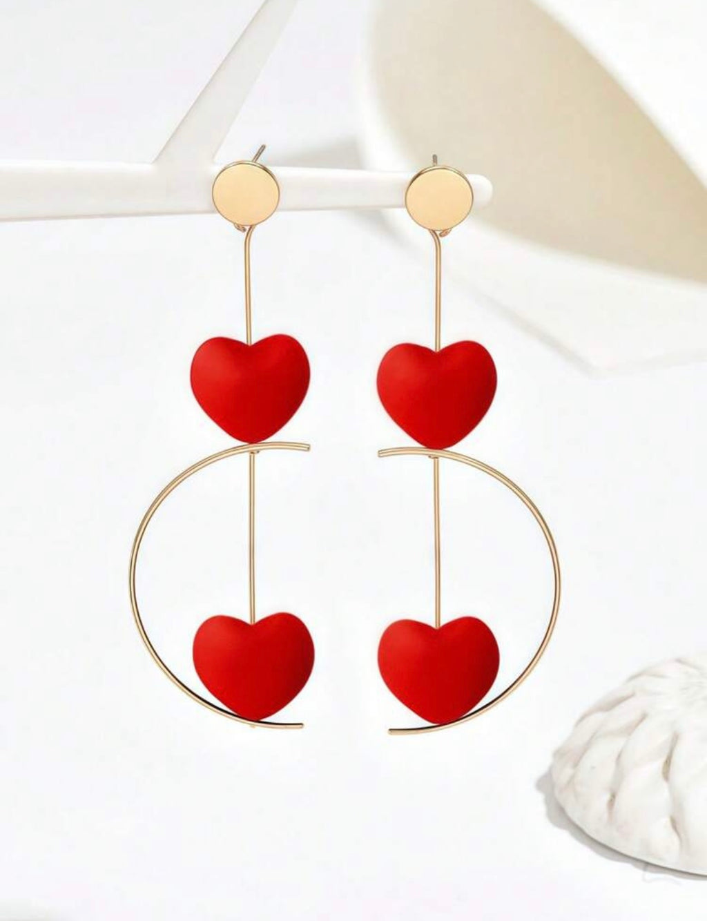 Boucles d'oreilles géométriques longues et rotatives