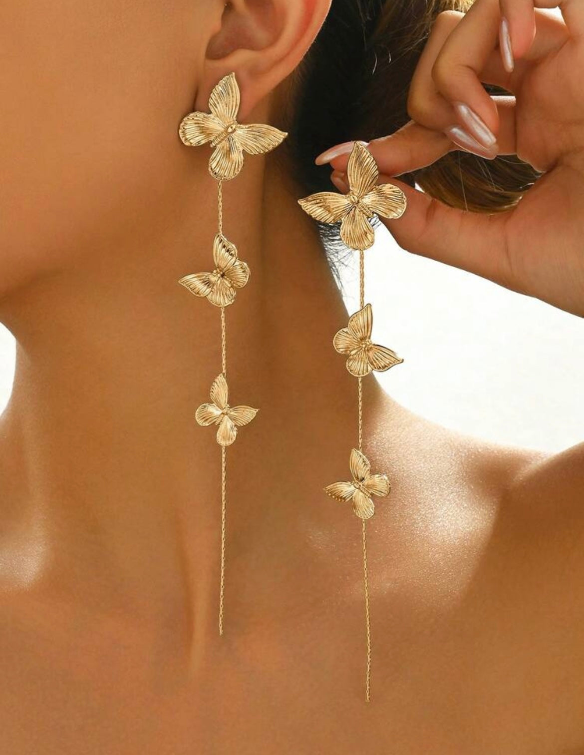 Boucles d'oreilles vintages papillon