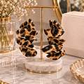 Boucles d’Oreilles Tissus Léopard Bijou Fantaisie Imprimé Animal - Style Chic & Tendance