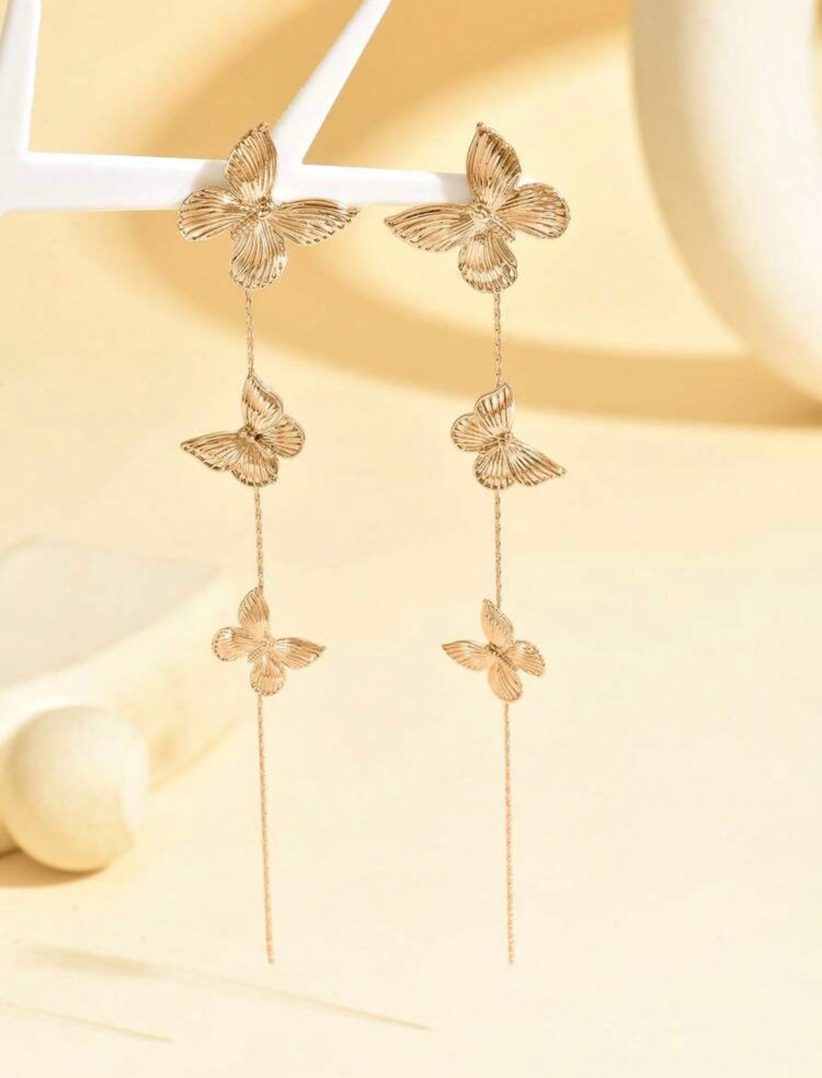Boucles d'oreilles vintages papillon