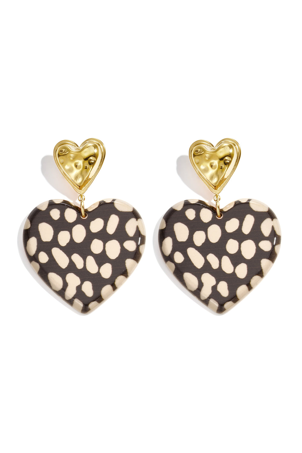 Boucles d’oreilles cœur imprimé